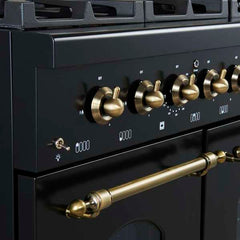 Forno Antico 48-Inch Freestanding Gas Range, Antique Brass Design, 8 Burners, Griddle, Double Ovens, Energy Efficient - FFSGS6219-48 - The Home Selection