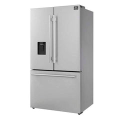 Forno Aosta 36-Inch French Door Refrigerator, Stainless Steel, 22.4 cu.ft, External Water Dispenser, Automatic Ice Maker, ENERGY STAR Certified - FFFFD1866-36SB - The Home Selection