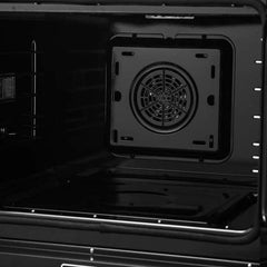 Forno Asti 30-Inch French Door Electric Wall Oven in Black & Antique Brass, 3.68 cu. ft. True Convection, 3,600W, Air Fry, Sous Vide, Self-Clean - FBOEL1333-30BLK - The Home Selection