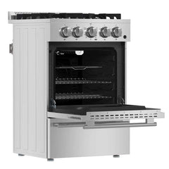 Forno Breno 24-Inch Freestanding Gas Range, Plug Included, Energy Efficient - FFSGS6290-24 - The Home Selection