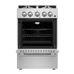 Forno Breno 24-Inch Freestanding Gas Range, Plug Included, Energy Efficient - FFSGS6290-24 - The Home Selection