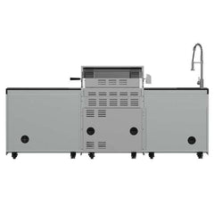 FORNO Bulnes 30-Inch BBQ, 60,000 BTU, 3 Burners with Sear & Rotisserie Infrared Burners, Stainless Steel Outdoor Kitchen with 1.8 cu.ft. Beverage Center & Countertops - FODKT2506 - The Home Selection