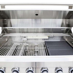 FORNO Bulnes 40-Inch BBQ, 95,000 BTU, 5 Burners, Sear & Rotisserie Infrared with Side Burner, Stainless Steel Outdoor Kitchen with 1.8 cu.ft. Beverage Center & Sintered Stone Countertops - FODKT2520 - The Home Selection