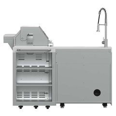 FORNO Bulnes 40-Inch BBQ, 95,000 BTU, 5 Burners, Sear & Rotisserie Infrared with Side Burner, Stainless Steel Outdoor Kitchen with 1.8 cu.ft. Beverage Center & Sintered Stone Countertops - FODKT2520 - The Home Selection