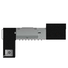 FORNO Bulnes 40-Inch BBQ, 95,000 BTU, 5 Burners, Sear & Rotisserie Infrared with Side Burner, Stainless Steel Outdoor Kitchen with 1.8 cu.ft. Beverage Center & Sintered Stone Countertops - FODKT2520 - The Home Selection