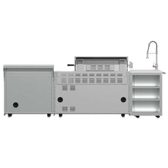FORNO Bulnes 40-Inch BBQ, 95,000 BTU, 5 Burners, Sear & Rotisserie Infrared with Side Burner, Stainless Steel Outdoor Kitchen with 1.8 cu.ft. Beverage Center & Sintered Stone Countertops - FODKT2520 - The Home Selection