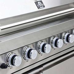 FORNO Bulnes 40-Inch BBQ, 95,000 BTU, 5 Burners, Sear & Rotisserie Infrared with Side Burner, Stainless Steel Outdoor Kitchen with 1.8 cu.ft. Beverage Center & Sintered Stone Countertops - FODKT2520 - The Home Selection