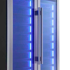 Forno Campania 32" Wine Cooler Stainless Steel, Dual Wine Zones, 2 Beverage Drawers, 17.7 cu.ft. - FWCDR6635-32S - The Home Selection