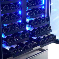 Forno Campania 32" Wine Cooler Stainless Steel, Dual Wine Zones, 2 Beverage Drawers, 17.7 cu.ft. - FWCDR6635-32S - The Home Selection