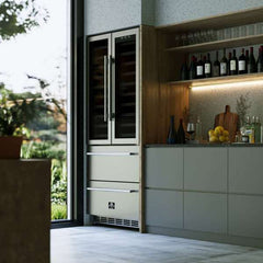 Forno Campania 32" Wine Cooler Stainless Steel, Dual Wine Zones, 2 Beverage Drawers, 17.7 cu.ft. - FWCDR6635-32S - The Home Selection