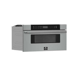 Forno Capoliveri 30" Microwave Drawer, Stainless-Steel, 1.2 cu.ft., 1000 Watt, Defrost Rack - FMWDR3000-30 - The Home Selection