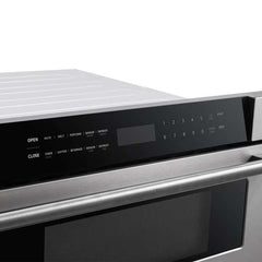 Forno Capoliveri 30" Microwave Drawer, Stainless-Steel, 1.2 cu.ft., 1000 Watt, Defrost Rack - FMWDR3000-30 - The Home Selection