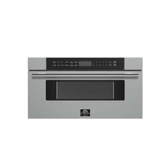 Forno Capoliveri 30" Microwave Drawer, Stainless-Steel, 1.2 cu.ft., 1000 Watt, Defrost Rack - FMWDR3000-30 - The Home Selection