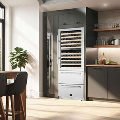 Forno Celano 30" Dual Zone Wine Cellar & Beverage Cooler, 21.3 cu.ft. - FWCDR6697-30S - The Home Selection
