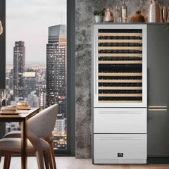 Forno Celano 30" Dual Zone Wine Cellar & Beverage Cooler, 21.3 cu.ft. - FWCDR6697-30S - The Home Selection