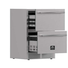 Forno Como 24" 4.87 cu.ft. Indoor/Outdoor Refrigerator Drawer in Stainless Steel - FDROD1611-24S - The Home Selection