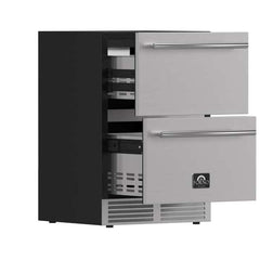 Forno Cosenza 24" Built-In Indoor/Outdoor Drawer Freezer with Ice Maker, 4.69 cu.ft. - FDRBI1838-24S - The Home Selection
