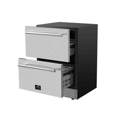 Forno Cosenza 24" Built-In Indoor/Outdoor Drawer Freezer with Ice Maker, 4.69 cu.ft. - FDRBI1838-24S - The Home Selection