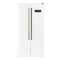 Forno Espresso 33" 15.6 cu. ft. Refrigerator in White with Silver Handles, FFRBI1805-33WHT - The Home Selection