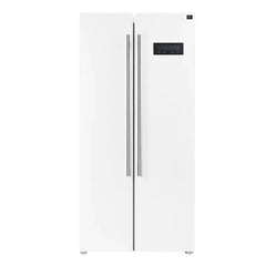 Forno Espresso 33" 15.6 cu. ft. Refrigerator in White with Silver Handles, FFRBI1805-33WHT - The Home Selection