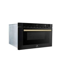 Forno Espresso Capoliveri 24" Microwave Drawer in Black - FMWDR3000-24BLK - The Home Selection