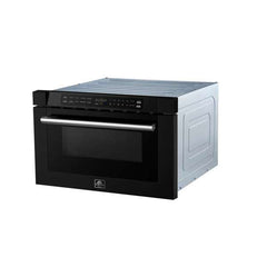 Forno Espresso Capoliveri 24" Microwave Drawer in Black - FMWDR3000-24BLK - The Home Selection