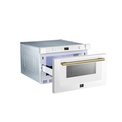 Forno Espresso Capoliveri 24" Microwave Drawer in White- FMWDR3000-24WHT - The Home Selection