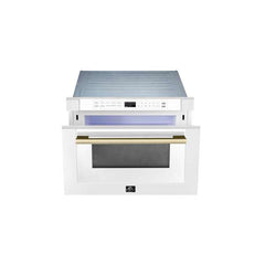 Forno Espresso Capoliveri 24" Microwave Drawer in White- FMWDR3000-24WHT - The Home Selection