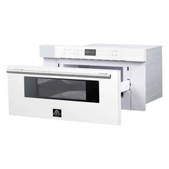 Forno Espresso Capoliveri 30" Microwave Drawer in White, 1.2 cu.ft., 1000 Watt, Defrost Rack - FMWDR3000-30WHT - The Home Selection