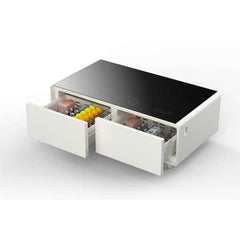 Forno Evoluto Tavolo 51-Inch Smart Coffee Table – Dual Refrigerator Drawers, Bluetooth 5.0 Audio, Wireless Charging & RGB Ambient Light - FCTFR7006-51 - The Home Selection