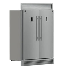 Forno Fortezza 60 Inch Convertible Refrigerator/Freezer with Trim Grill, Stainless Steel, Total No Frost, with Automatic Ice Maker - FFFFD1738-60SG - The Home Selection