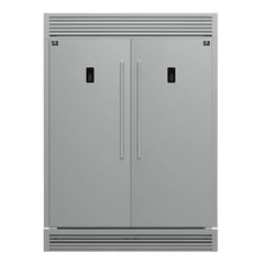 Forno Fortezza 60 Inch Convertible Refrigerator/Freezer with Trim Grill, Stainless Steel, Total No Frost, with Automatic Ice Maker - FFFFD1738-60SG - The Home Selection