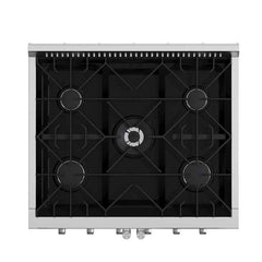 Forno Galiano 30-Inch Freestanding French Door Gas Range, 4 Burners, Convection Oven, Energy Efficient - FFSGS6444-30 - The Home Selection