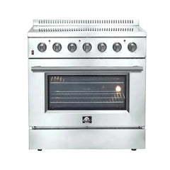 Forno Galiano 36" Electric Range with Convection Oven in Stainless Steel - FFSEL6083-36 - The Home Selection