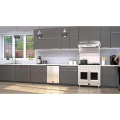 Forno Galiano 36-inch French Door Gas Range Black and Antique Brass Design, 6 Sealed Burners 83,000 BTU, 5.36 cu.ft. Convection Oven - FFSGS6444-36 - The Home Selection