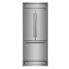 Forno Gallipoli 30" French Door Refrigerator, 17.5 cu.ft. Capacity & Modern Decorative Grill - 34" Wide - FFFFD1974-35MG - The Home Selection