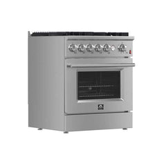 Forno Giovanni 30" Gas Range with 5 Burners, 4.32 cu.ft. Convection Oven, and Temperature Gauge - FFSGS6274-30 - The Home Selection