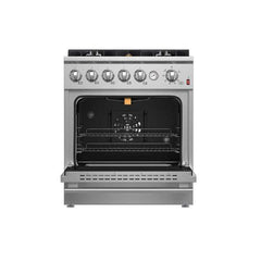 Forno Giovanni 30" Gas Range with 5 Burners, 4.32 cu.ft. Convection Oven, and Temperature Gauge - FFSGS6274-30 - The Home Selection