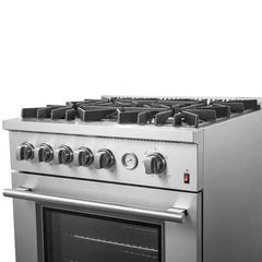 Forno Giovanni 30" Gas Range with 5 Burners, 4.32 cu.ft. Convection Oven, and Temperature Gauge - FFSGS6274-30 - The Home Selection