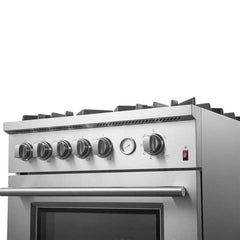 Forno Giovanni 30" Gas Range with 5 Burners, 4.32 cu.ft. Convection Oven, and Temperature Gauge - FFSGS6274-30 - The Home Selection