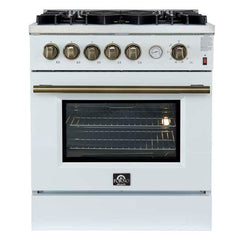 Forno Giovanni 30" Gas Range with 5 Burners, 4.32 cu.ft. Convection Oven, and Temperature Gauge - FFSGS6274-30 - The Home Selection