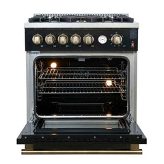 Forno Giovanni 30" Gas Range with 5 Burners, 4.32 cu.ft. Convection Oven, and Temperature Gauge - FFSGS6274-30 - The Home Selection