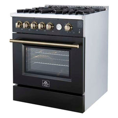 Forno Giovanni 30" Gas Range with 5 Burners, 4.32 cu.ft. Convection Oven, and Temperature Gauge - FFSGS6274-30 - The Home Selection