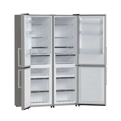 Forno Guardia 46.8-Inch 21.6 cu.ft. Side-by-Side Bottom Freezer Refrigerator in Stainless Steel (FFFFD1778-48) - The Home Selection