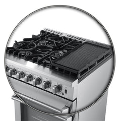 Forno Lazio 30-Inch Freestanding Dual Fuel Range, 4 Burners, True Convection Oven - FFSGS6196-30 - The Home Selection