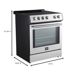 Forno Leonardo Espresso 30-Inch 5.0 cu. Ft. Slide-In Electric Range (FFSEL6012-30) - The Home Selection