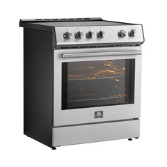 Forno Leonardo Espresso 30-Inch Induction Range in Stainless Steel (FFSIN0982-30) - The Home Selection