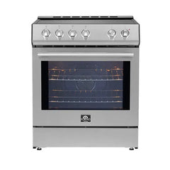 Forno Leonardo Espresso 30-Inch Induction Range in Stainless Steel (FFSIN0982-30) - The Home Selection