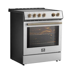 Forno Leonardo Espresso 30-Inch Induction Range in Stainless Steel (FFSIN0982-30) - The Home Selection