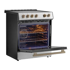 Forno Leonardo Espresso 30-Inch Induction Range in Stainless Steel (FFSIN0982-30) - The Home Selection